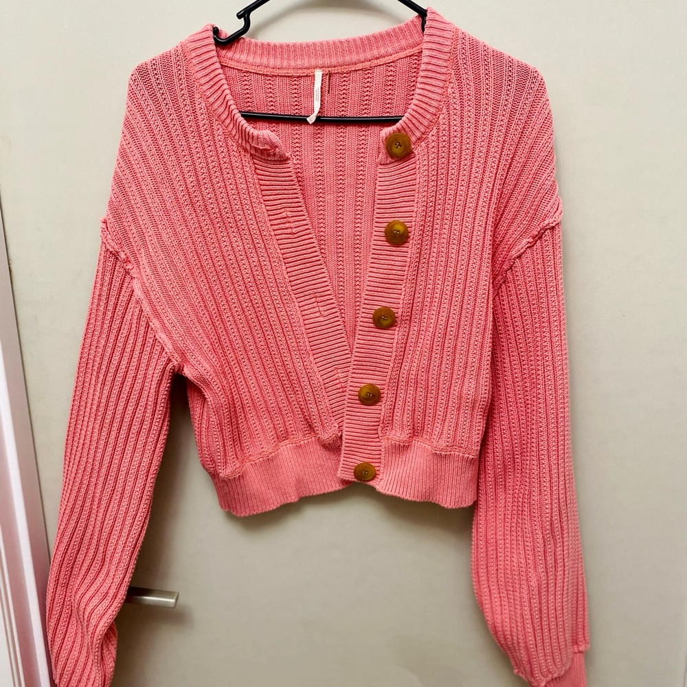 Free People button Sweater